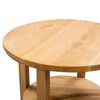 vidaXL Side Table Brown Solid Oak Compact Side Table Round Rustic