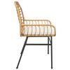 vidaXL Garden Chair Brown PE rattan Medium Removable Covers