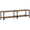 vidaXL TV Cabinet Natural wood Solid mango wood, Powder-coated iron Medium
