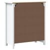vidaXL Bathroom Cabinet White Solid pine wood, engineered wood, metal