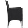 vidaXL Garden Dining Set Chair: Black, Cushion: Cream White