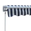 vidaXL Awning Navy blue and white