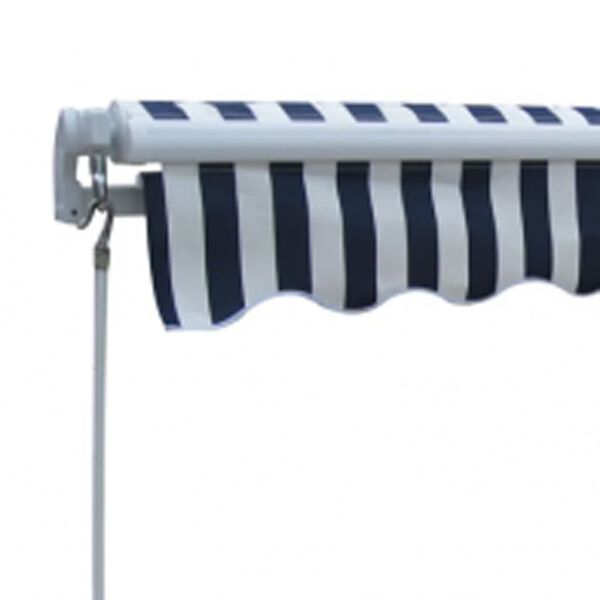 vidaXL Awning Navy blue and white