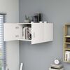 vidaXL Wall Mounted Cabinet White Engineered wood Medium Wall mounting