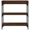 vidaXL Console Table Brown Oak Engineered wood, metal Medium