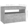 vidaXL Bedside Cabinet Concrete grey Engineered wood Bedside Cabinet
