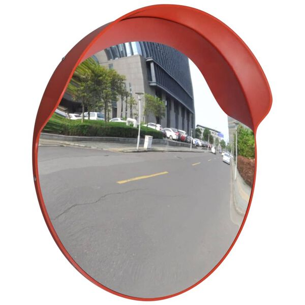 Convex Traffic Mirror PC Plastic Orange 24" Outdoor