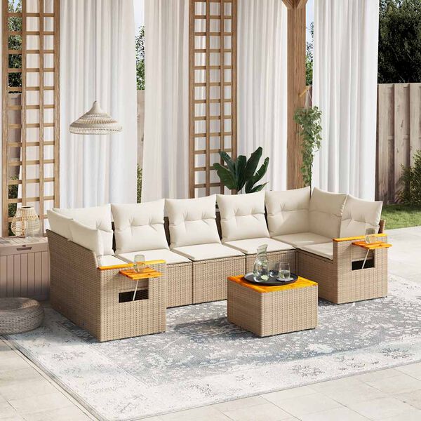 vidaXL Garden Sofa Set Beige