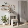 vidaXL Dressing Table with Shelf Grey Sonoma 19.69 x 16.14 x 53.15 in