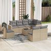 vidaXL Garden Sofa Set Beige PE rattan Large UV-resistant materials