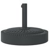 vidaXL Parasol Base Black PE and concrete with iron tube Medium