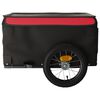 vidaXL Bike Trailer Black and Red 66.1 lb Iron