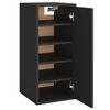 vidaXL Shoe Cabinet Black Engineered Wood Standard Shoe Cabinet