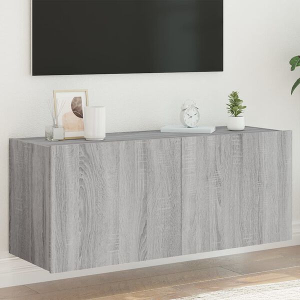 vidaXL TV Wall Cabinet Grey Sonoma Engineered wood TV Wall Cabinet