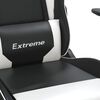 vidaXL Gaming Chair Black and White Faux Leather