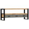 vidaXL TV Cabinet Natural Mango Wood and Black