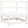 vidaXL Garden Sofa Set White Solid pine wood Standard Modular