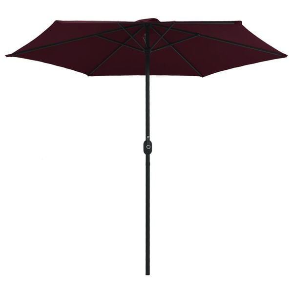 vidaXL Garden Parasol Bordeaux Red Polyester, Aluminum Large Tiltable