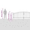 vidaXL Garden Gate with Lock Gray 125 x 400 cm Steel