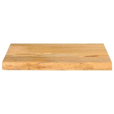 A rectangular wooden cutting board viewed from a slightly raised angle.