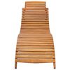 vidaXL Sun Lounger Royal blue Solid acacia wood Large Foldable