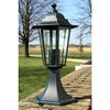 vidaXL Garden Light Dark Green, Black Aluminum, Glass
