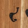 vidaXL Coat Rack Set of 2 Varied wood grain Solid acacia wood
