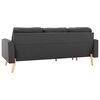 vidaXL Sofa Dark Grey Fabric (100% polyester), solid pine wood, rubber wood