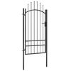 vidaXL Garden Gate Steel 39.4"x98.4" Black