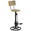 vidaXL Bar Stool Set of 2 Multicolor Solid reclaimed wood, iron Standard