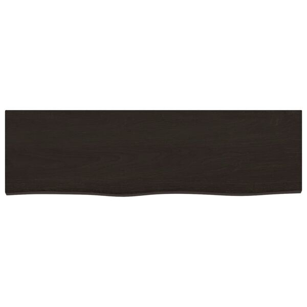 vidaXL Bathroom Countertop Dark Brown 39.4 x 11.8 x (0.8-2.4) " Treated Solid Wood