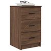 vidaXL Bedside Cabinet with Drawer Brown oak 14.96 x 14.96 x 25.98 in
