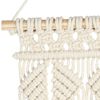 vidaXL Macrame Wall Hanger Cream 100% Cotton Medium Decorative Inlays