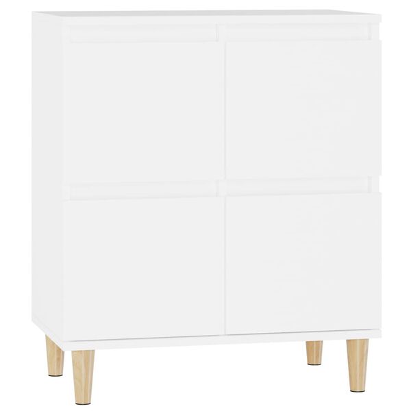 vidaXL Sideboard White Engineered wood, eucalyptus Medium Sideboard