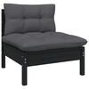 vidaXL Garden Lounge Set Anthracite Solid pinewood, 100% polyester fabric