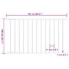 vidaXL Fence Panel Powder-coated Steel 5.6x3.3' White