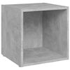 vidaXL 8 Piece TV Stand Set Concrete Gray Engineered Wood