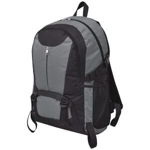 vidaXL Hiking Backpack 10.6 gal Black and Grey