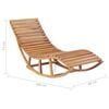 vidaXL Sun Lounger Bright Green Teak Wood Adjustable Armrests