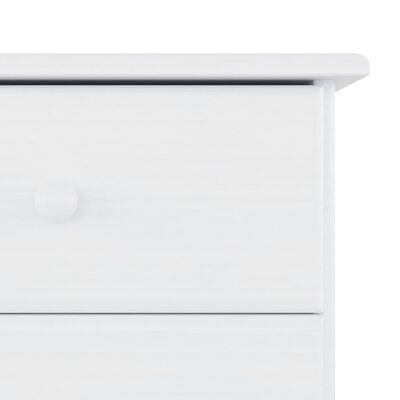 vidaXL Bedside Cabinet ALTA White 16.1"x13.8"x21.7" Solid Wood Pine