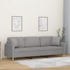 vidaXL 3-Seater Sofa with Pillows&Cushions Light Gray 82.7" Fabric