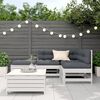 vidaXL 5 Piece Patio Lounge Set with Cushions White Solid Wood Pine