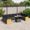 vidaXL Garden Sofa Set Black