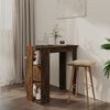 vidaXL Bar Table Smoked Oak Engineered Wood Small Bar Table