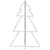 vidaXL Christmas Cone Tree Cold white Metal 38.6 x 59.1 in