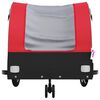 vidaXL Bike Trailer Black and Red 66.1 lb Iron
