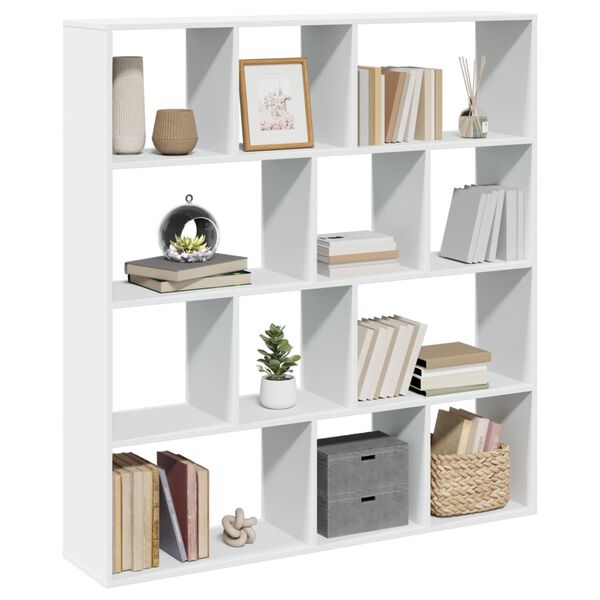 vidaXL Book Cabinet White Engineered wood 52 in Book Cabinet