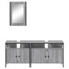 vidaXL Bathroom Furniture Set Grey Sonoma Engineered wood Medium