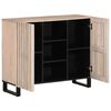 vidaXL Sideboard Bleached mango wood and steel Solid mango wood, steel