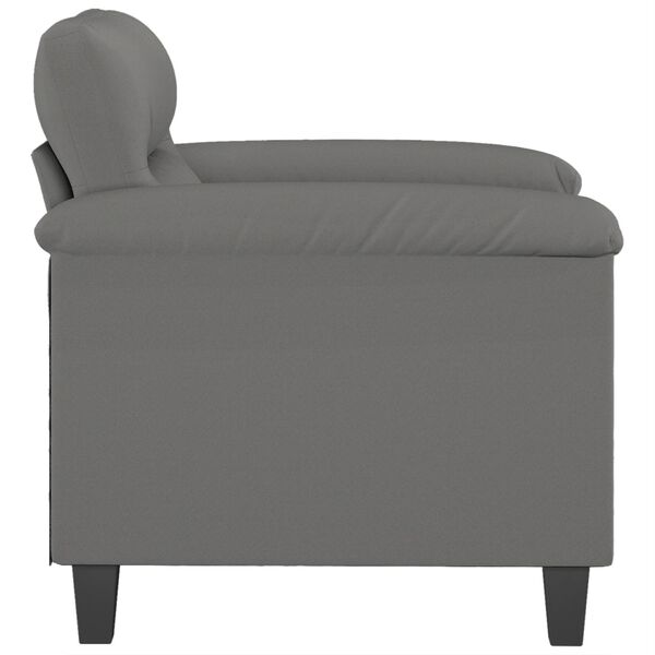 vidaXL Sofa Chair Dark Grey Microfiber Fabric Single Durable